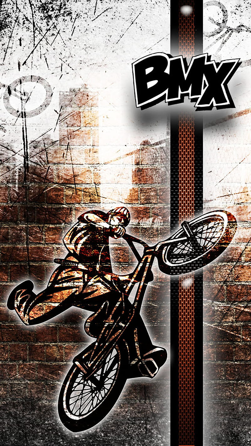 BMX, anarchy, bike, bricks, grunge, inner city, punk, HD phone wallpaper