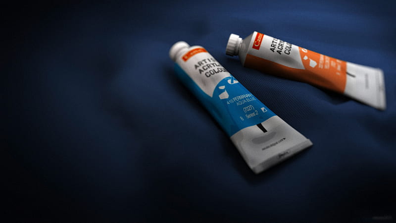 Color tube, tube, orange, maya, color, sat, realistic, blue, HD wallpaper