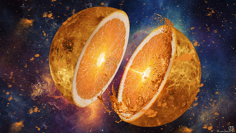 Explosion Fantasy Luminos Orange Space Summer Yellow Cosmos Hd Wallpaper Peakpx