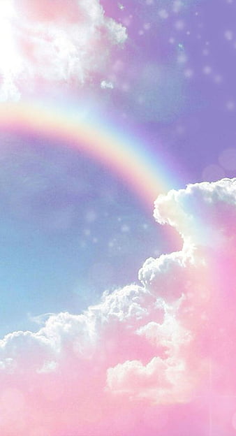 Rainbow Clouds, rainbow, clouds, heaven, magic, fantasy, bright, colorful,  colors, HD phone wallpaper
