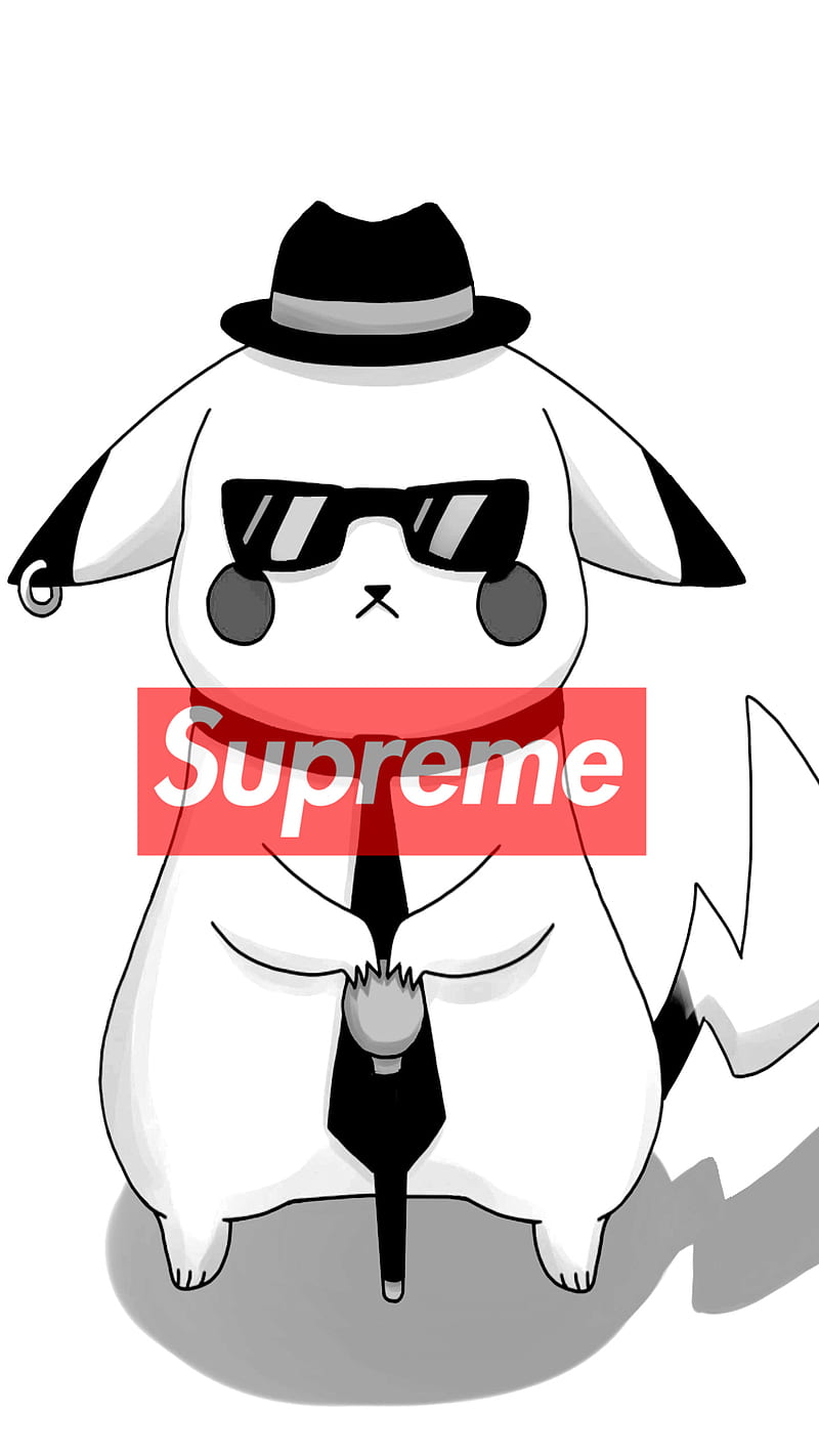 Supreme Pika, pikachu, pokeball, pokemon, skate, skateboard