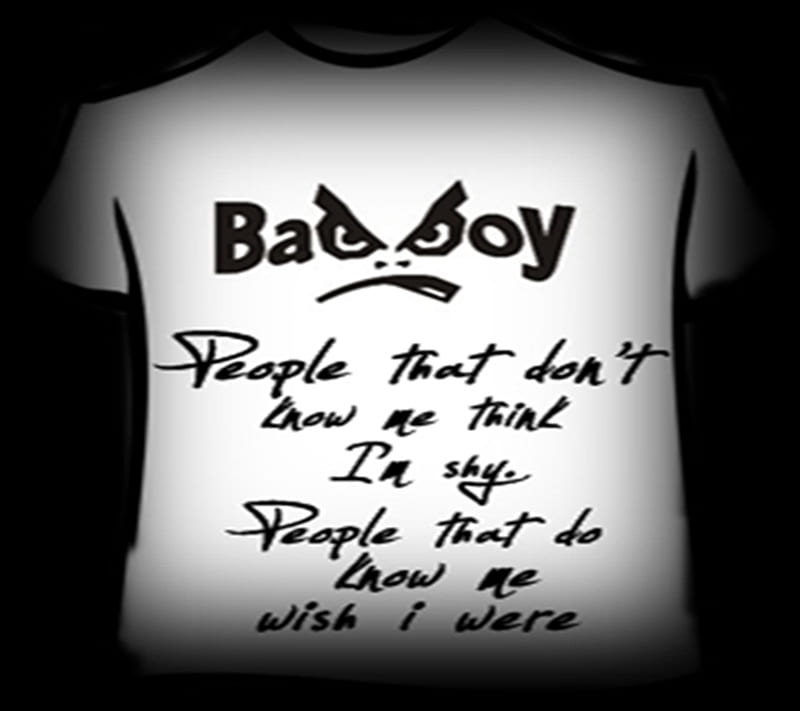 Bad Boy, attitude, bad boys, dont know, i were, know me, shy, wish, HD wallpaper