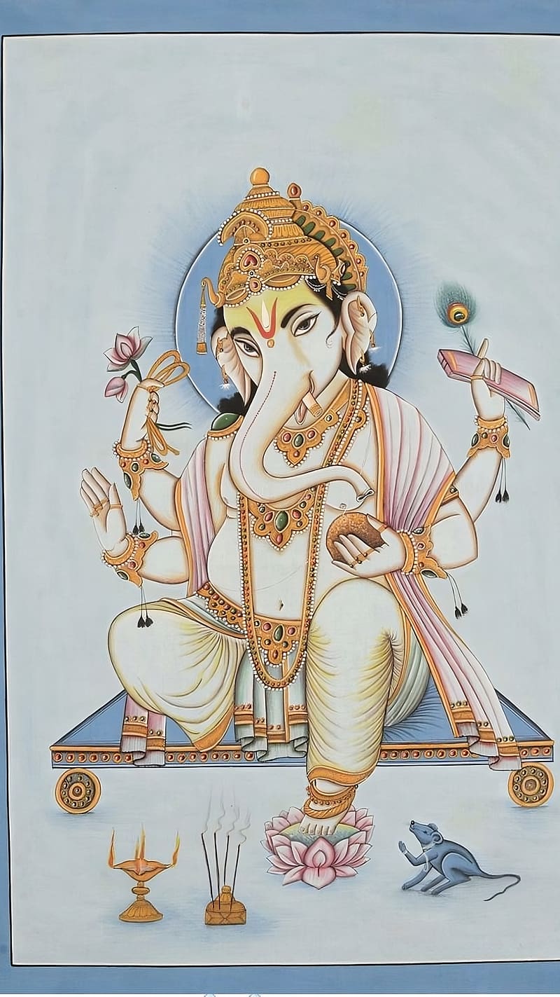 Vinayagar, art bappa, art, lord, god, ganesha, HD phone wallpaper ...