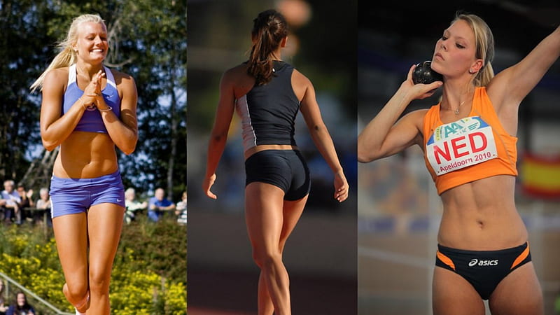 Track and field hotties, olympia, female, sexy, athletic, HD wallpaper