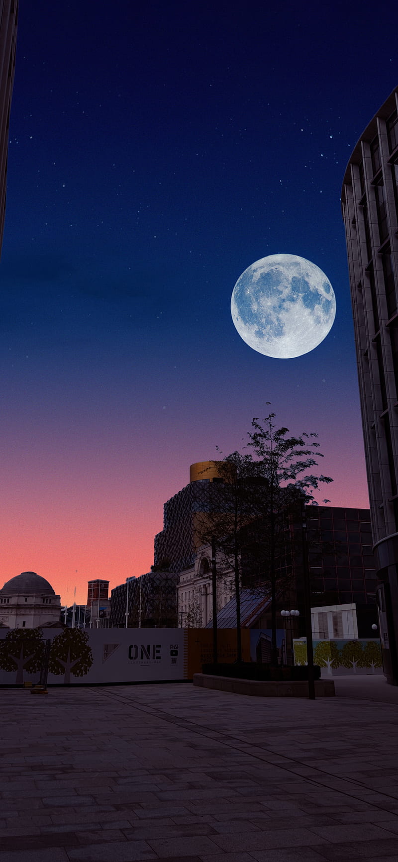 Birmingham Moon Dark Home Night Outdoor Sky Starts Uk Hd Phone Wallpaper Peakpx