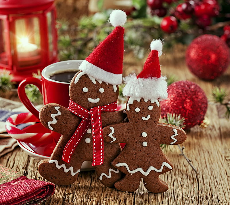 Christmas Time, decoration, gingerbread, merry, HD wallpaper