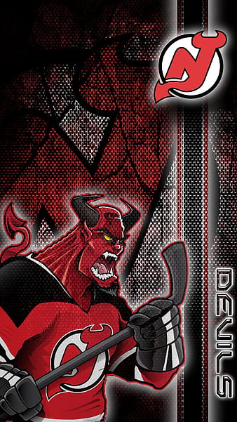 Download Fiery New Jersey Devils Logo Wallpaper