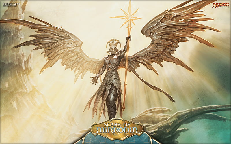 Silver Seraph (Magic: The Gathering) and Background, Seraphim, HD wallpaper