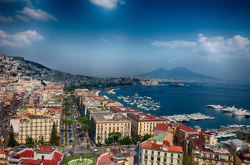 Naples City Facing The Sea, Napoli, HD wallpaper