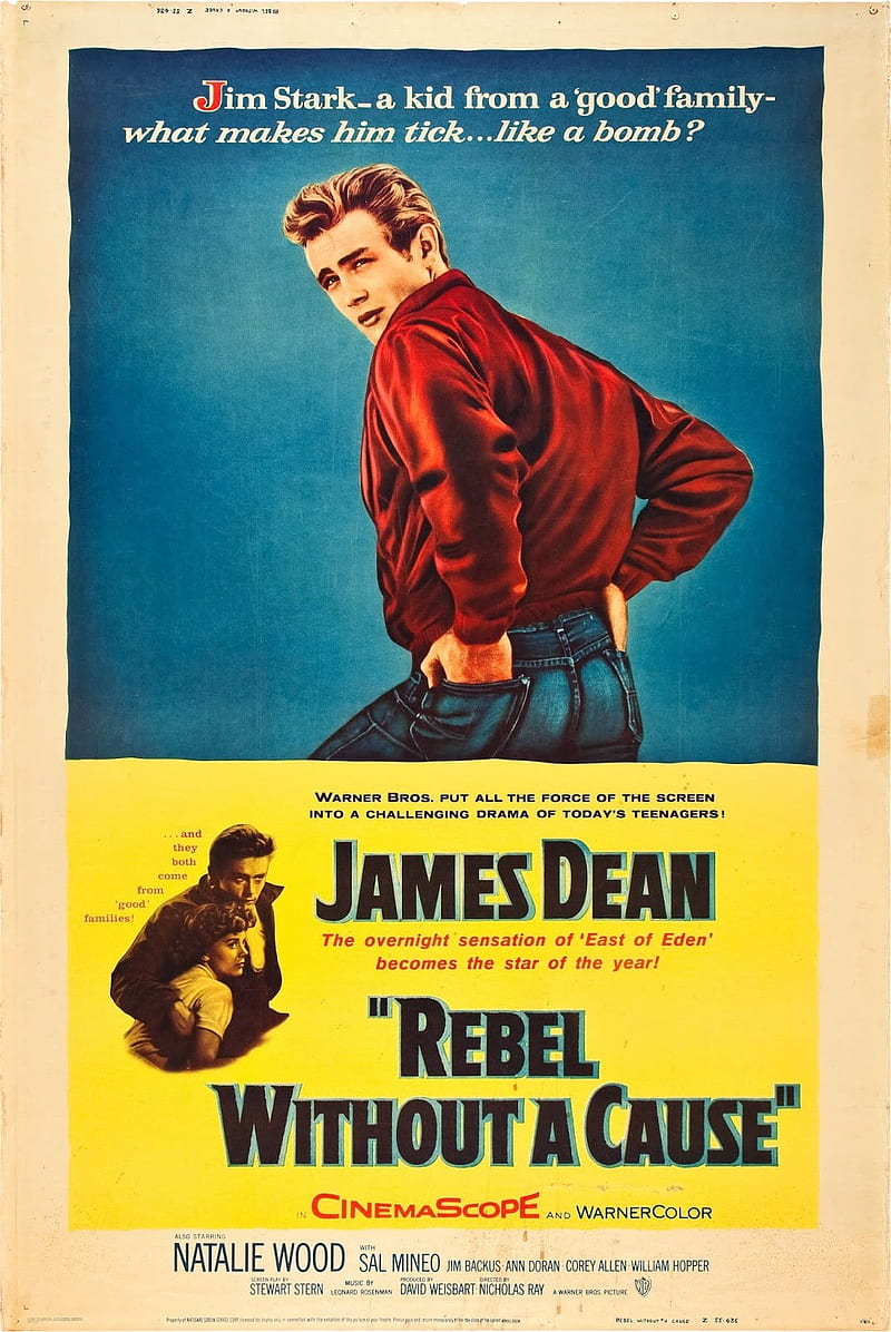 Movie poster, james dean, rebel without a cause, HD phone wallpaper