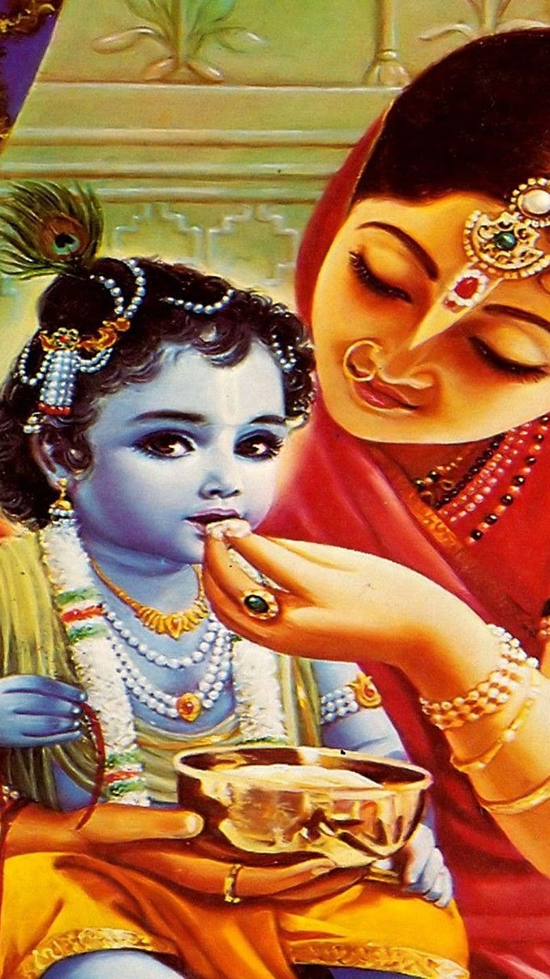 Lord Krishna For Yashoda Maa with Krishna, lord krishna for, krishna bhagwan, yashoda maa with krishna, HD phone wallpaper