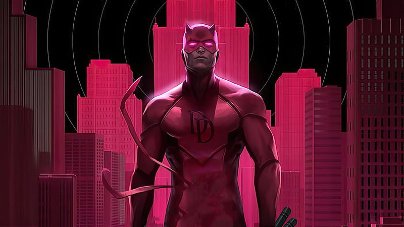 Daredevil Pink, daredevil, superheroes, artist, artwork, HD wallpaper
