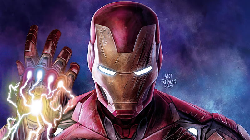 Iron Man Infinity Stone, HD wallpaper