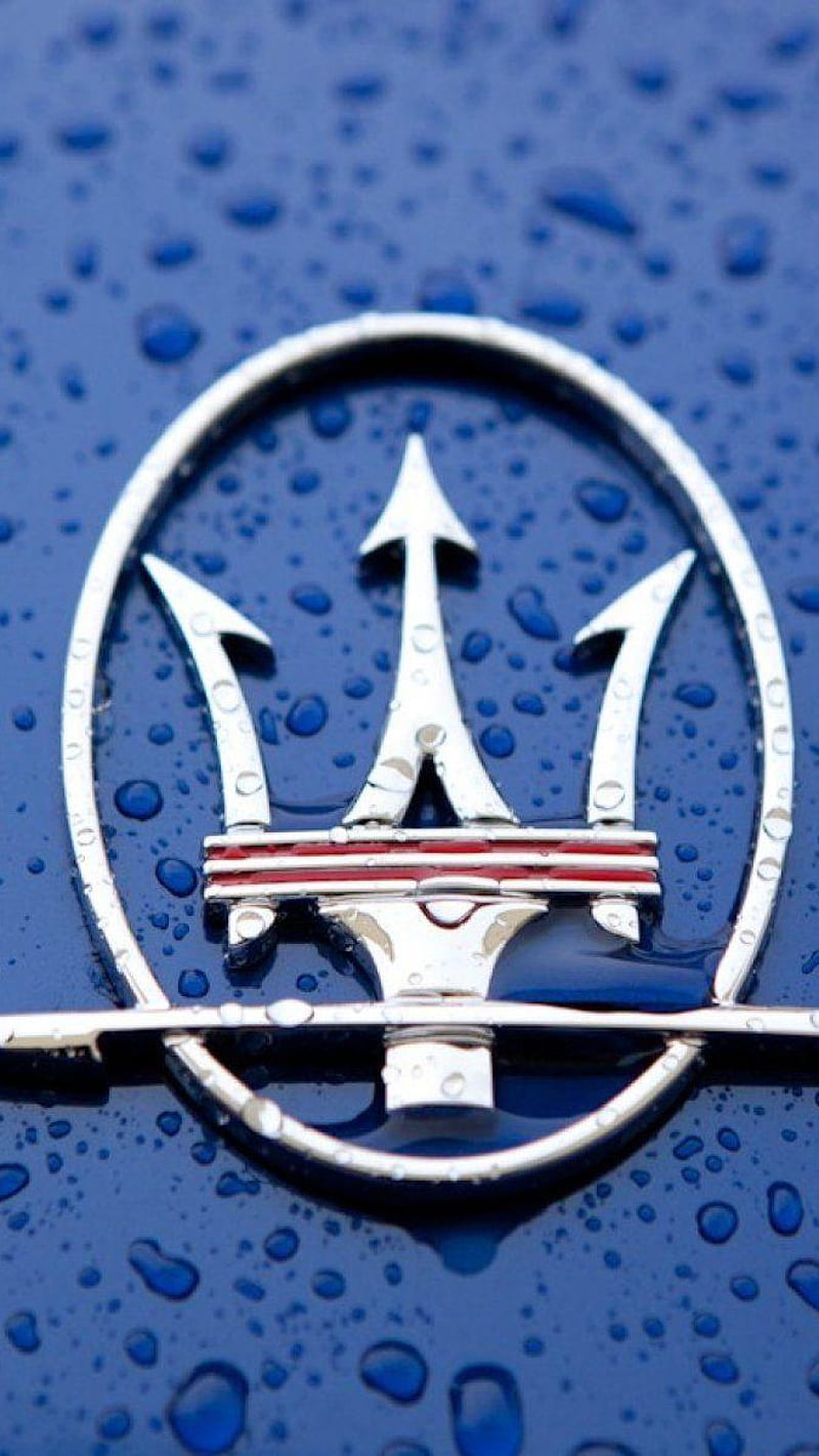 Maserati Logo , car, brand logo, HD phone wallpaper