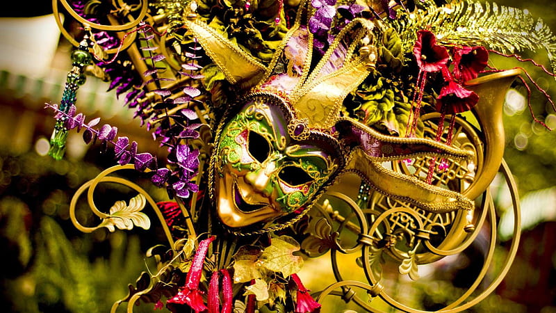 Decorated Mardi Gras Mask Mardi Gras, HD wallpaper