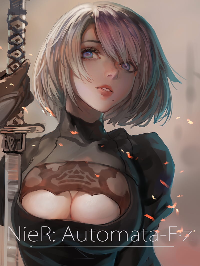 anime, anime girls, Nier: Automata, 2B (Nier: Automata), NieR, HD phone wallpaper