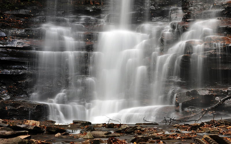 natural waterfalls-The worlds most beautiful waterfall landscape, HD wallpaper