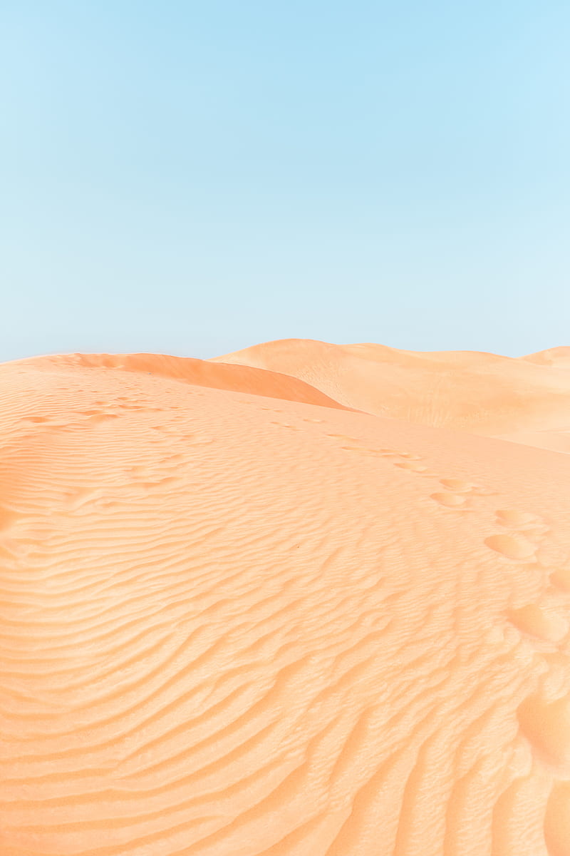 desert, sand, dunes, hills, traces, HD phone wallpaper