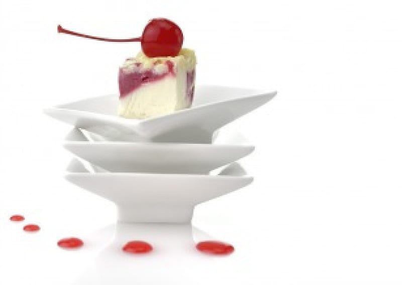 Cheesecake, cake, delecious, dessert, cherry, HD wallpaper