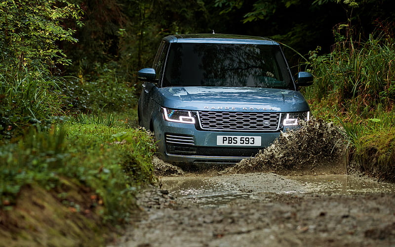 Range Rover Autobiography, offroad 2017 cars, mud, Land Rover, Range Rover, HD wallpaper