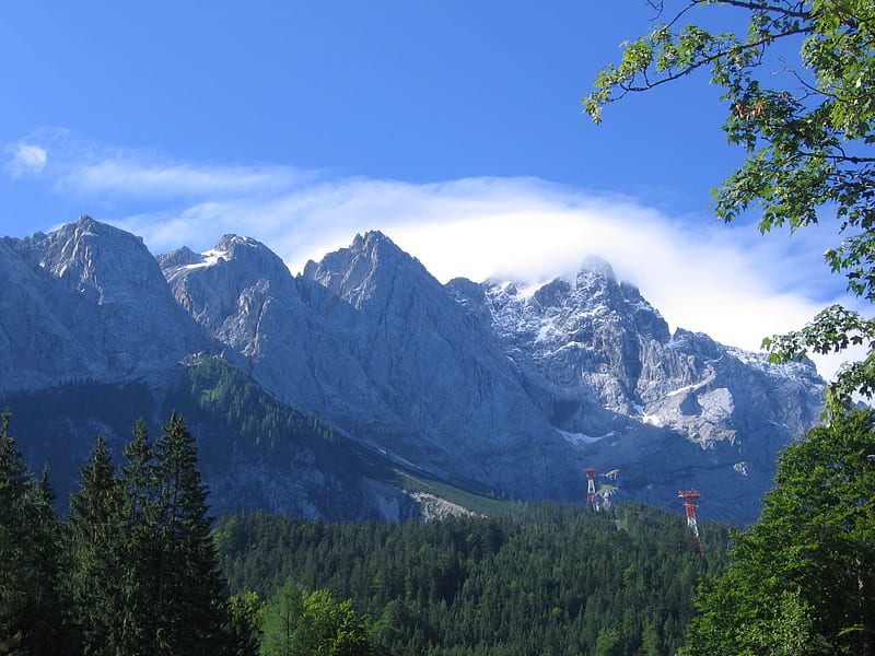 Zugspitze, germany, bavaria, alps, HD wallpaper