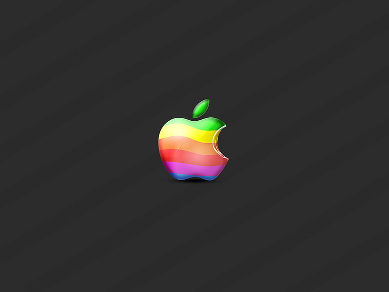 Rainbow, apple, gray, computer, colors, technology, HD wallpaper | Peakpx