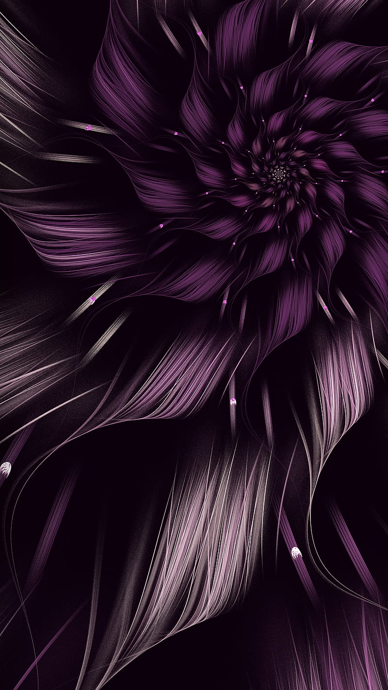 Flower art, art, flower, purple, quad , stock , zte axon 7, HD phone wallpaper