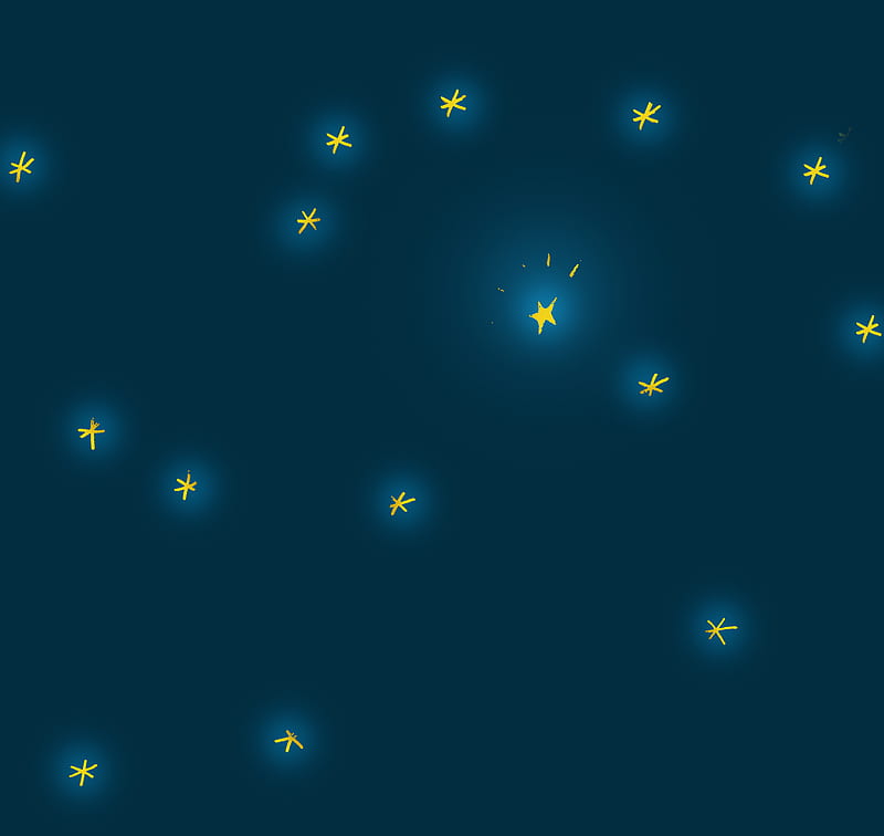 Starry Night, blue, galaxy, hand-painted, painted, sky, star, stars, twinkle, HD wallpaper