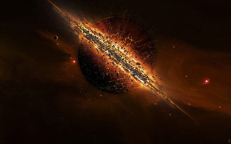 Space, Planet, Explosion, Sci Fi, HD wallpaper