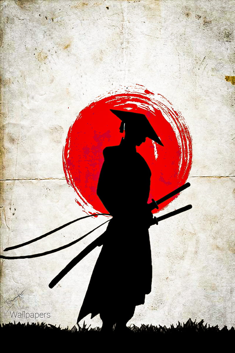 Samurai, japan, minimal, ninja, red sun, ronin, ronin, samurai, silhouette, HD  phone wallpaper | Peakpx