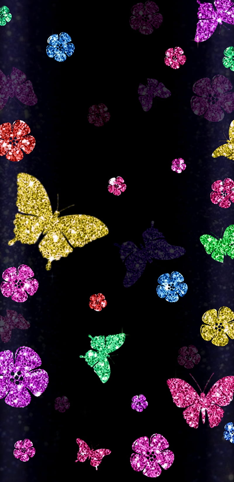 SparklingBeauty, bonito, beauty, butterflies, flowers, girly, glitter ...