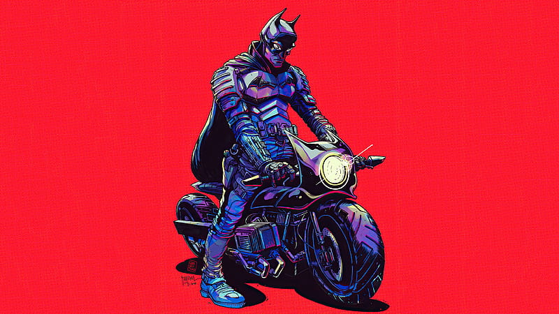 Batman Bike , batman, superheroes, artwork, artist, behance, HD wallpaper