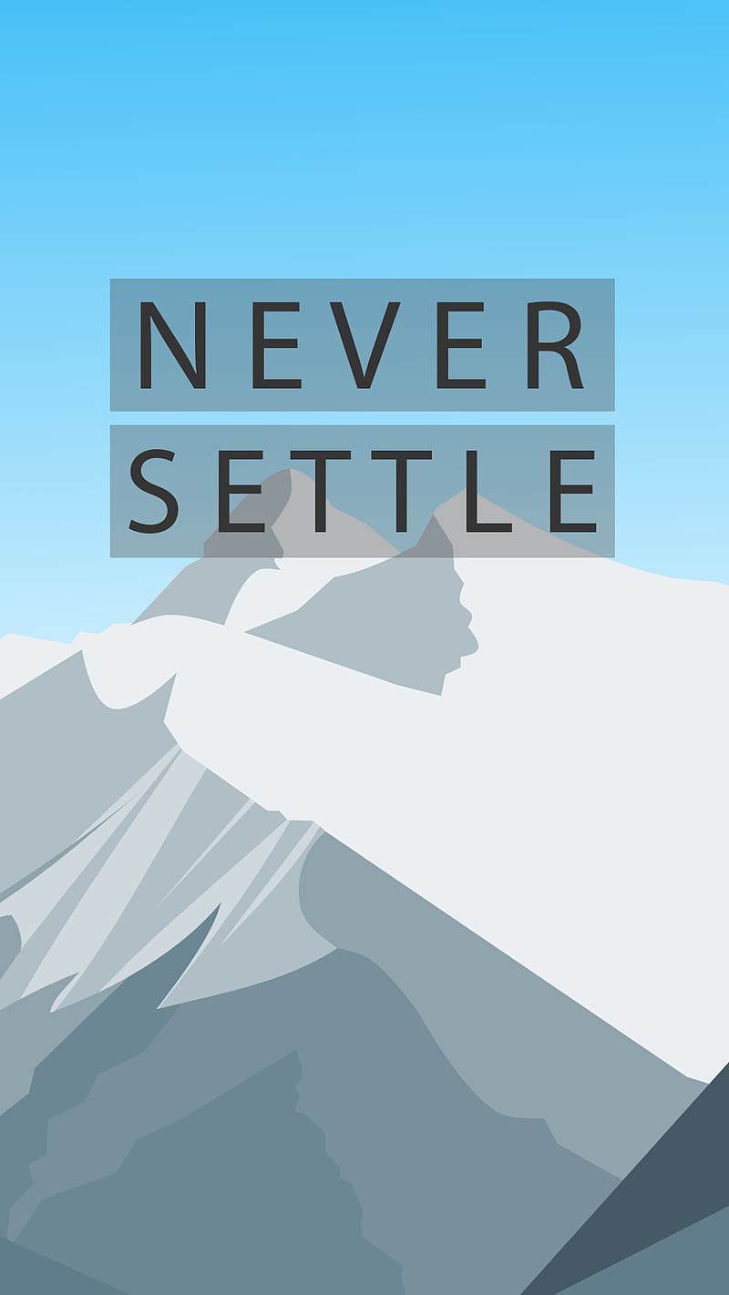 Never Settle, logo, HD phone wallpaper