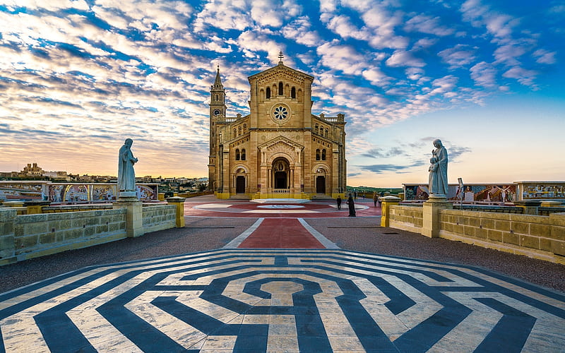 Basilica in Malta, Malta, island, church, basilica, HD wallpaper