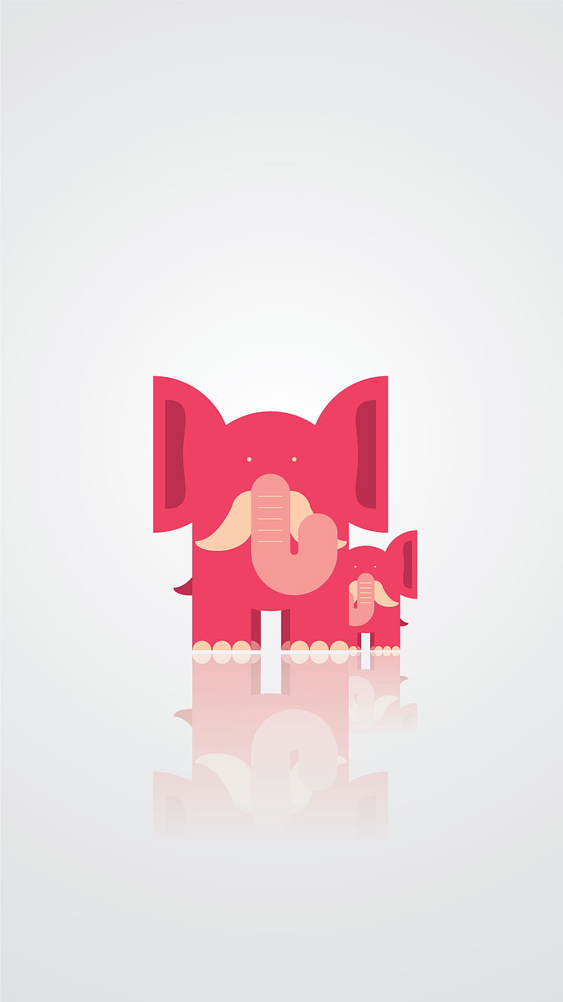 Pink Elephant, Elephant, Pink, animal, cute, illustration, imagineart