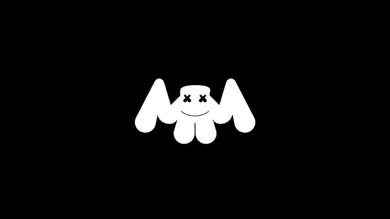 Marshmello Logo Dark, marshmello, dj, music, logo, HD wallpaper