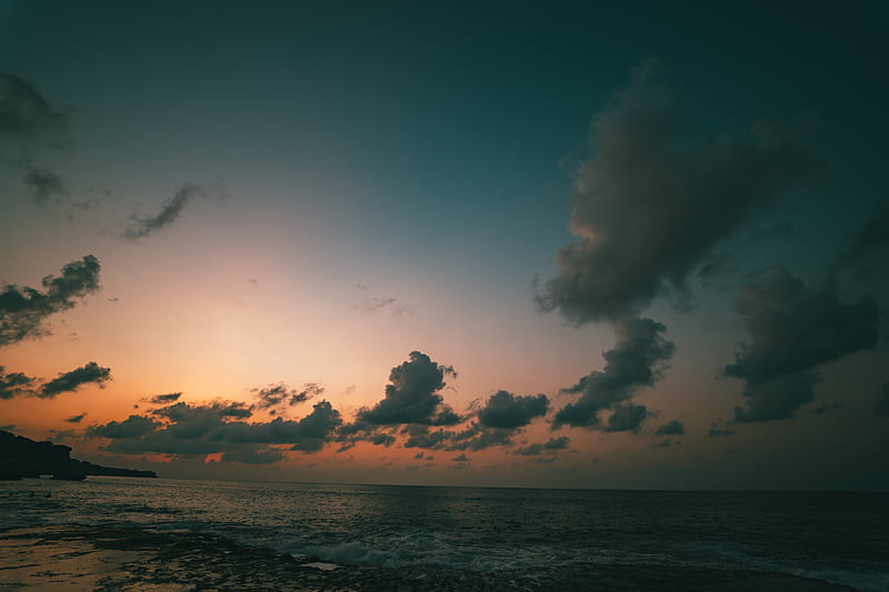 Scenic View Of Ocean During Dawn, HD wallpaper