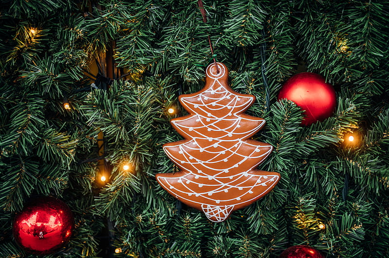 christmas tree, decoration, garland, holiday, new year, christmas, HD wallpaper