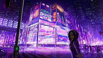 2048x1152 Night Chase In Little China Cyberpunk 2077 2048x1152