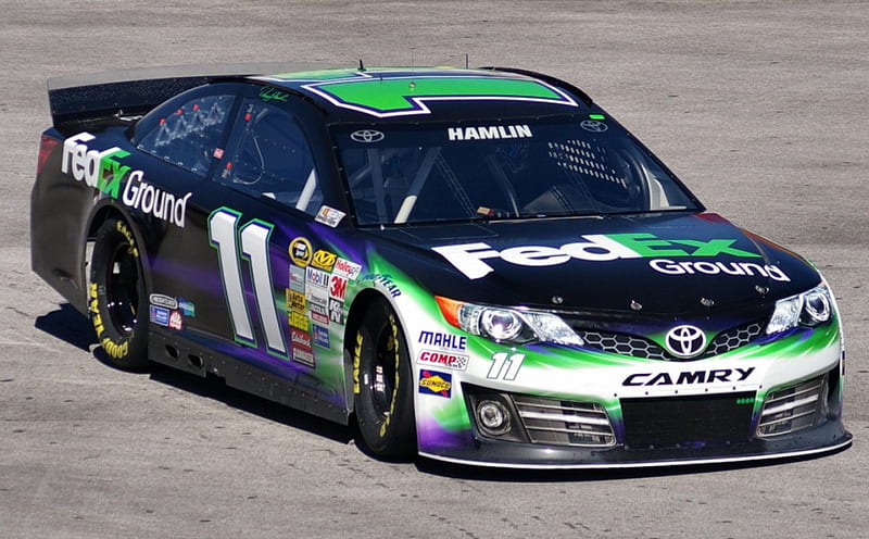 Download Purple Minimalist Denny Hamlin 11 Number Wallpaper  Wallpaperscom