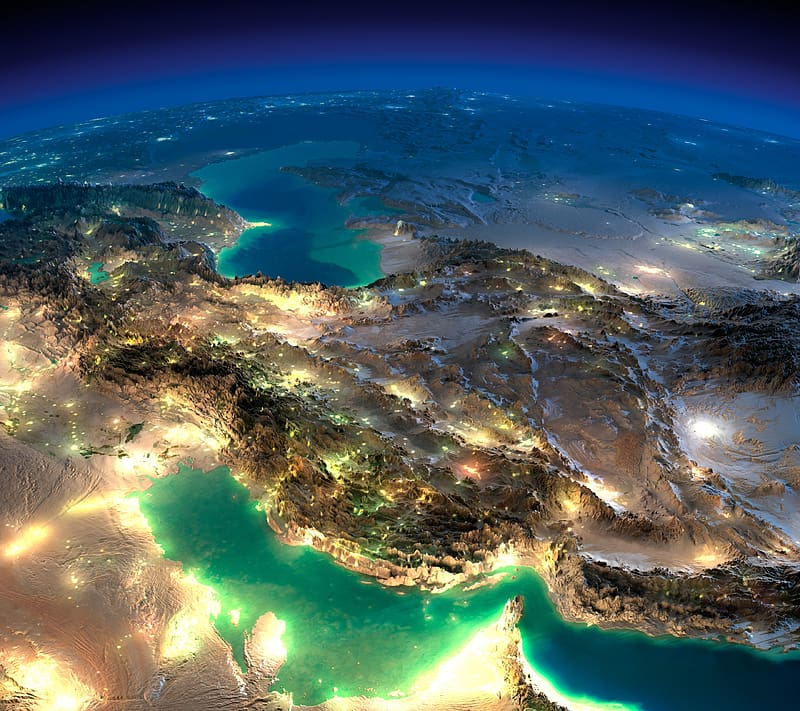 Mountain, , Caucasus, Persian Gulf, Iran, Iraq, From Space, Arabia, Caspian Sea, HD wallpaper