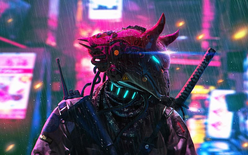 Cyberpunk, Warrior, Sci Fi, Cyborg, HD wallpaper