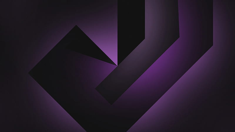Black Purple Geometric Shapes Geometric, HD wallpaper