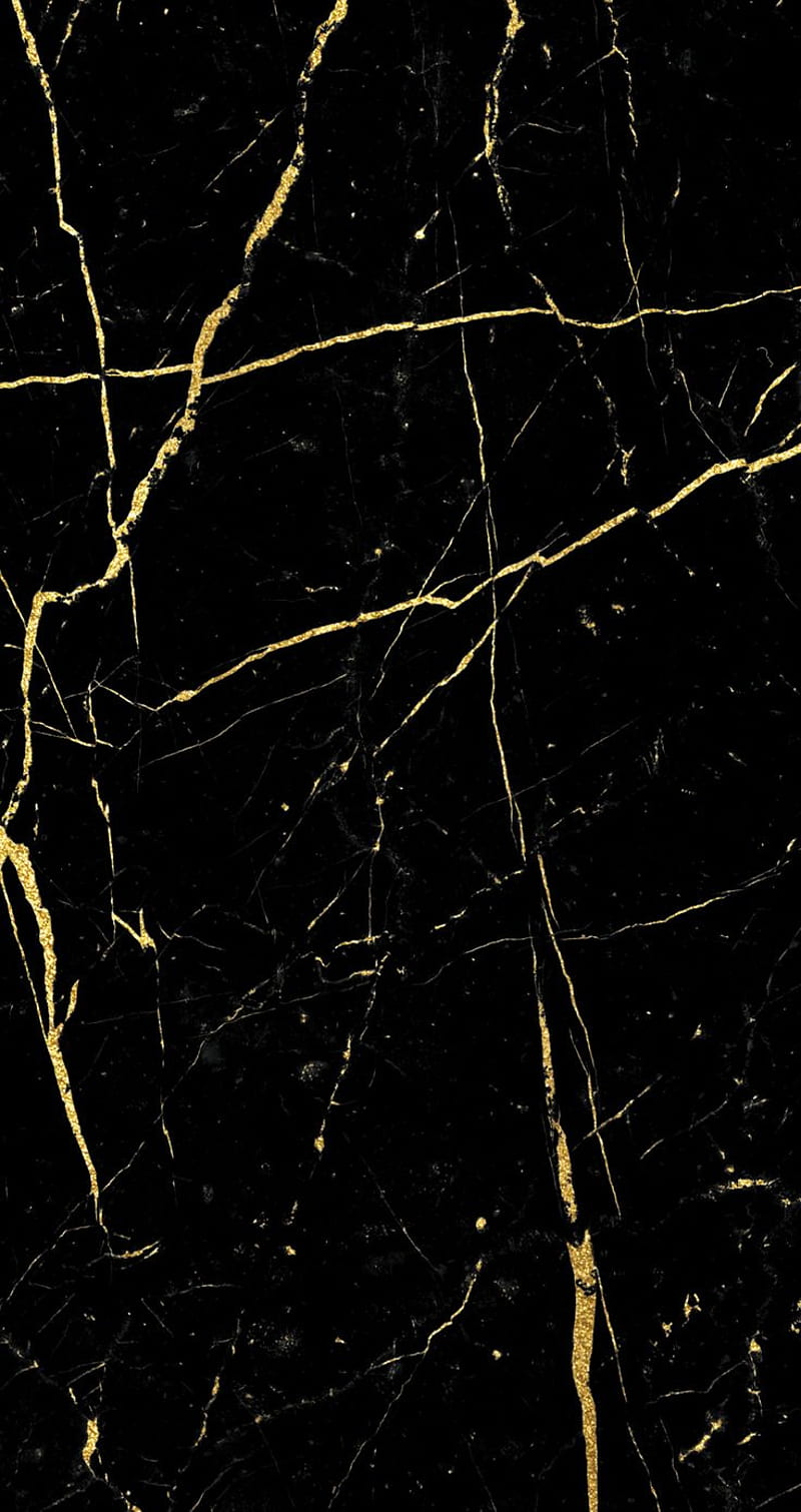 Black and Marble, black, gold, HD phone wallpaper