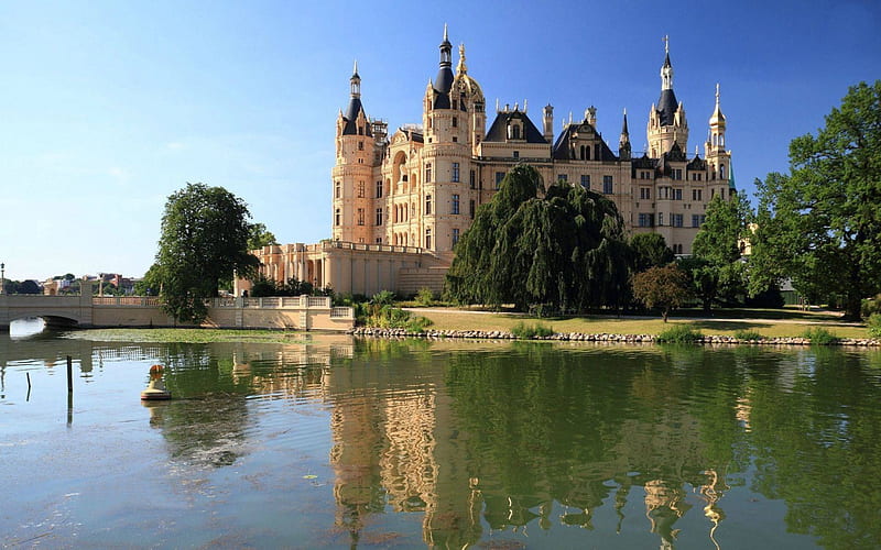 Schwerin Palace, cool, medieval, acchitecture, fun, HD wallpaper