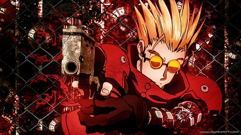 scarlett johansson as vash the stampeed in trigun anime | Stable Diffusion