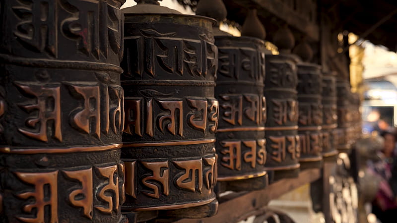 Religious, Buddhism, Nepal, Prayer wheel, HD wallpaper