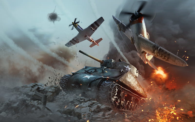 War Thunder, M4 Sherman, online game, guerra, American tank, World War II, tank, HD wallpaper