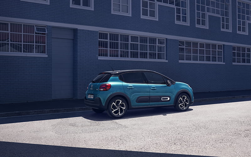 Citroen C3, 2020, side view, exterior, hatchback, new blue C3, french cars, Citroen, HD wallpaper