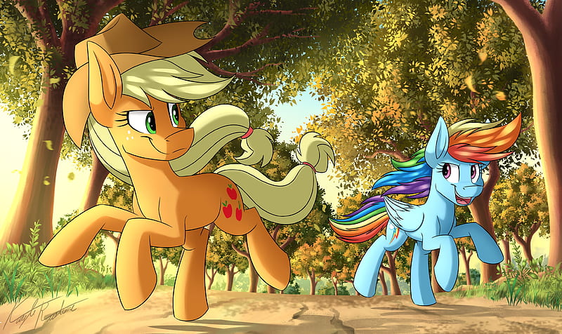 My Little Pony, My Little Pony: Friendship is Magic, Applejack (My Little Pony) , Rainbow Dash, HD wallpaper